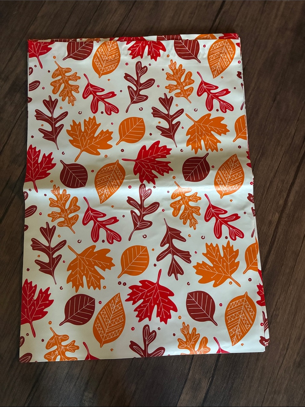 10 Count Fall Leaf Pattern Polymailers